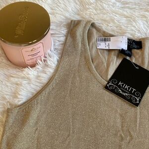 🎀 NWT KIKIT woman Size 1X beige with glow (Gold)